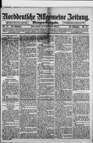 Norddeutsche allgemeine Zeitung vom 14.04.1889