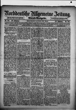 Norddeutsche allgemeine Zeitung vom 13.07.1889