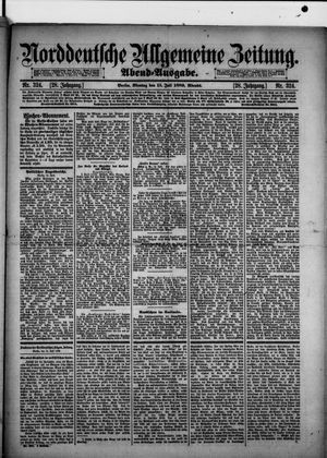 Norddeutsche allgemeine Zeitung on Jul 15, 1889