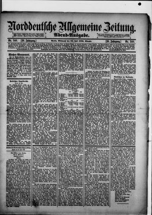 Norddeutsche allgemeine Zeitung vom 24.07.1889