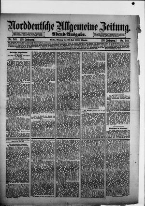 Norddeutsche allgemeine Zeitung on Jul 29, 1889