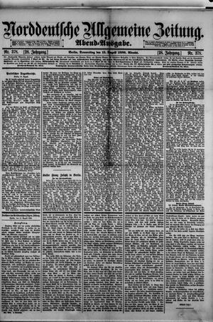 Norddeutsche allgemeine Zeitung vom 15.08.1889