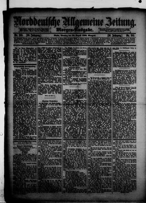 Norddeutsche allgemeine Zeitung vom 20.08.1889