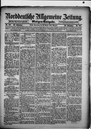 Norddeutsche allgemeine Zeitung on Aug 22, 1889