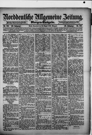 Norddeutsche allgemeine Zeitung vom 24.08.1889