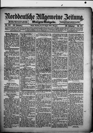 Norddeutsche allgemeine Zeitung vom 27.08.1889
