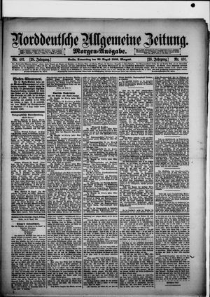 Norddeutsche allgemeine Zeitung vom 29.08.1889