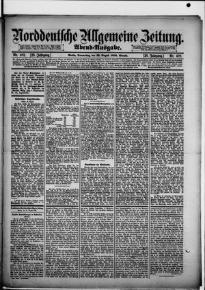 Norddeutsche allgemeine Zeitung vom 29.08.1889
