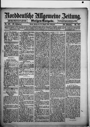 Norddeutsche allgemeine Zeitung vom 30.08.1889