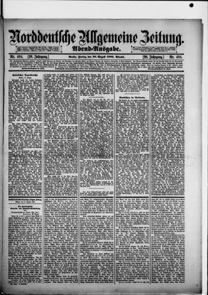 Norddeutsche allgemeine Zeitung vom 30.08.1889