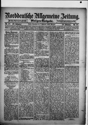Norddeutsche allgemeine Zeitung vom 07.09.1889