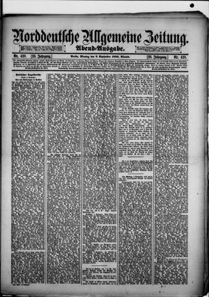 Norddeutsche allgemeine Zeitung on Sep 9, 1889