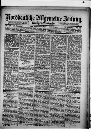 Norddeutsche allgemeine Zeitung vom 11.09.1889