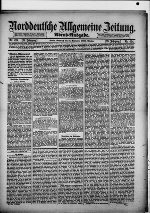 Norddeutsche allgemeine Zeitung vom 11.09.1889