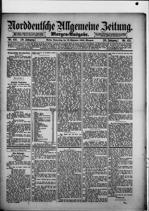 Norddeutsche allgemeine Zeitung vom 12.09.1889