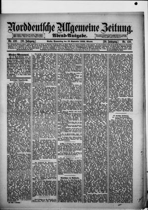 Norddeutsche allgemeine Zeitung vom 12.09.1889