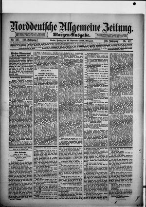 Norddeutsche allgemeine Zeitung vom 13.09.1889