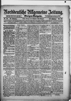 Norddeutsche allgemeine Zeitung vom 17.09.1889