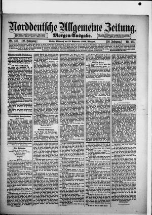 Norddeutsche allgemeine Zeitung vom 18.09.1889