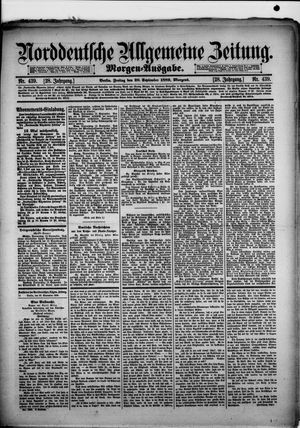Norddeutsche allgemeine Zeitung vom 20.09.1889