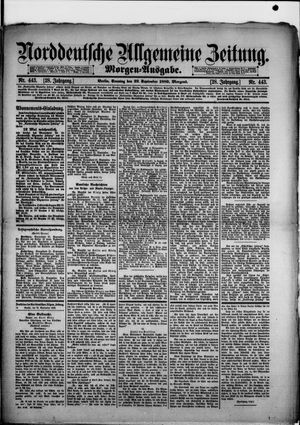 Norddeutsche allgemeine Zeitung vom 22.09.1889