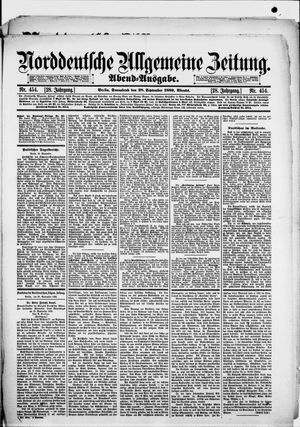 Norddeutsche allgemeine Zeitung vom 28.09.1889