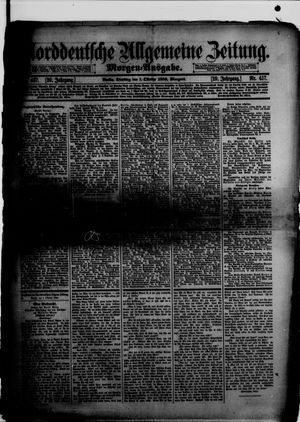 Norddeutsche allgemeine Zeitung vom 01.10.1889
