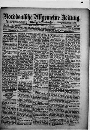 Norddeutsche allgemeine Zeitung vom 04.10.1889