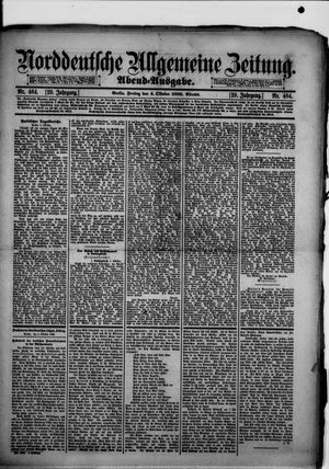 Norddeutsche allgemeine Zeitung vom 04.10.1889