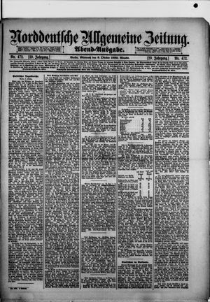 Norddeutsche allgemeine Zeitung on Oct 9, 1889