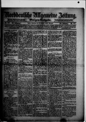 Norddeutsche allgemeine Zeitung vom 12.10.1889
