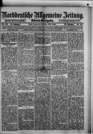 Norddeutsche allgemeine Zeitung vom 22.10.1889
