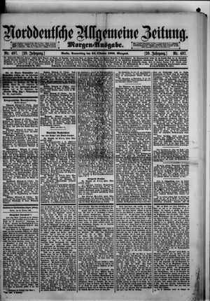 Norddeutsche allgemeine Zeitung vom 24.10.1889