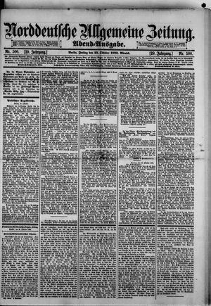 Norddeutsche allgemeine Zeitung vom 25.10.1889