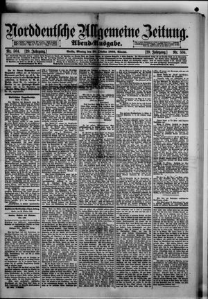 Norddeutsche allgemeine Zeitung vom 28.10.1889