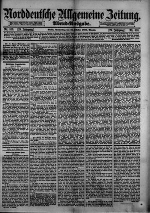 Norddeutsche allgemeine Zeitung vom 31.10.1889