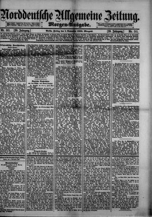 Norddeutsche allgemeine Zeitung vom 01.11.1889