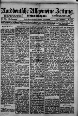 Norddeutsche allgemeine Zeitung vom 07.11.1889