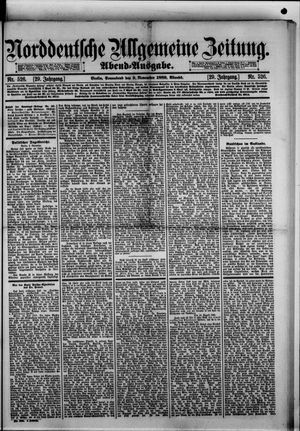 Norddeutsche allgemeine Zeitung vom 09.11.1889