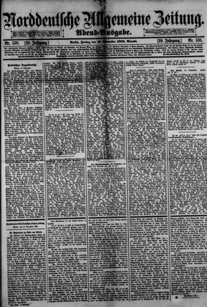 Norddeutsche allgemeine Zeitung vom 15.11.1889
