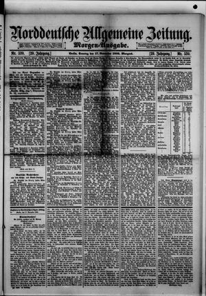 Norddeutsche allgemeine Zeitung vom 17.11.1889