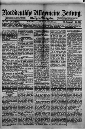 Norddeutsche allgemeine Zeitung vom 20.11.1889