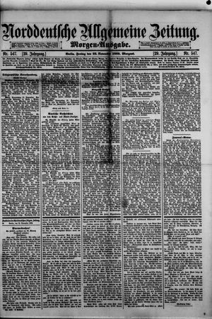 Norddeutsche allgemeine Zeitung vom 22.11.1889