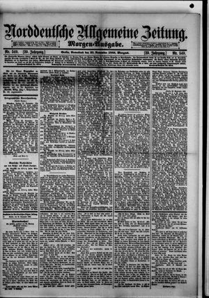Norddeutsche allgemeine Zeitung vom 23.11.1889