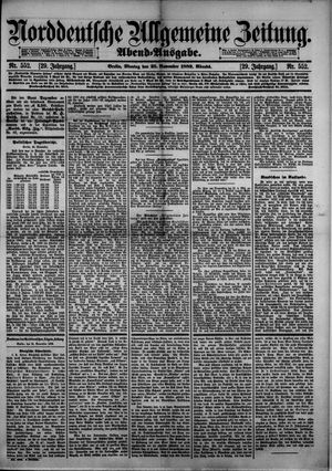 Norddeutsche allgemeine Zeitung vom 25.11.1889
