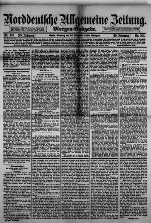 Norddeutsche allgemeine Zeitung vom 26.11.1889