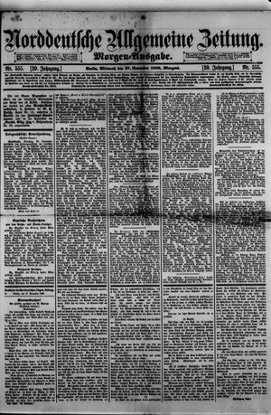 Norddeutsche allgemeine Zeitung vom 27.11.1889