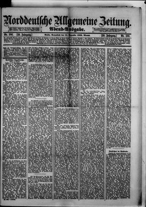 Norddeutsche allgemeine Zeitung vom 14.12.1889