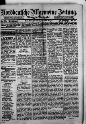 Norddeutsche allgemeine Zeitung vom 25.12.1889