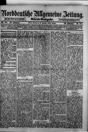 Norddeutsche allgemeine Zeitung vom 27.12.1889